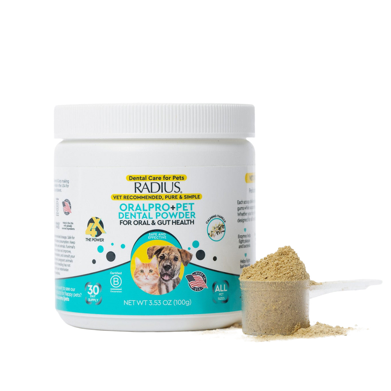 OralPro+ Pet Dental & Gut Powder for Dogs & Cats