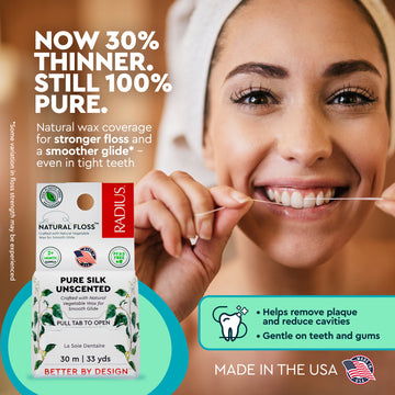 Natural Biodegradable Silk Floss™ – Pure, Plastic-Free Silk Dental Floss for a Cleaner Smile & a Cleaner Planet